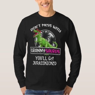 Camiseta Retro Não se meta com Grannysaurus Você vai pegar