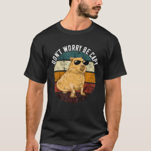 Camiseta Retro Não se Preocupe com o Boné animal Legal Capy