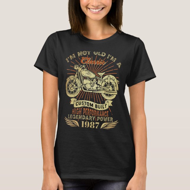 Camiseta Retro Não sou Velho Sou o Nascer Clássico de Motoc (Frente)