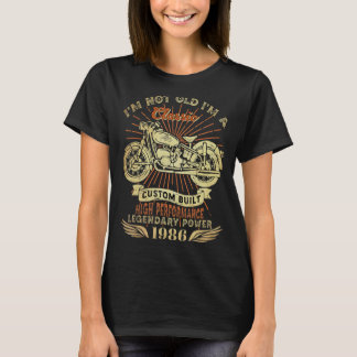 Camiseta Retro Não sou Velho Sou o Nascer Clássico de Motoc