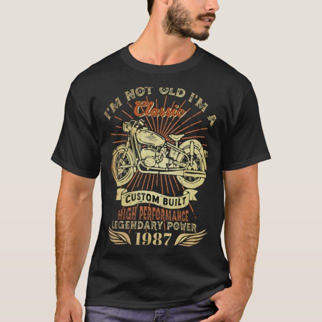 Camiseta Retro Não sou Velho Sou o Nascer Clássico de Motoc (Frente)