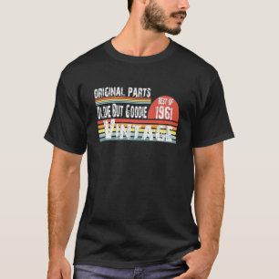 Camiseta Retro Nascido Em 1961 Antigo Velho Mas Bom 60º N