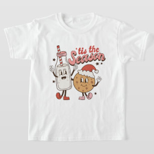 Camiseta retro Natal - leite unisex