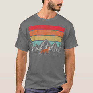Camiseta Retro Nature Mounts Amante de os animais Forest An