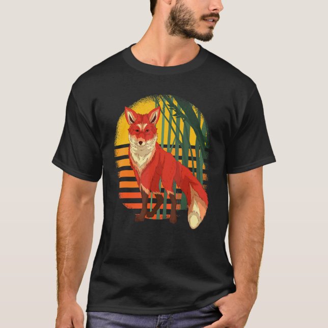 Camiseta Retro Natureza Selvagem Floresta Animal Fox (Frente)