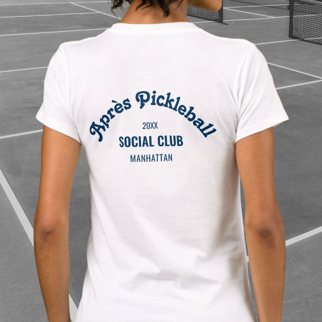 Camiseta Retro Navy Après Pickle Ball Social Club White (Criador carregado)