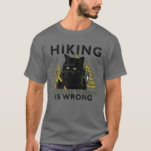Camiseta Retrô Negro Engraçado Caminhando Porque Assassin