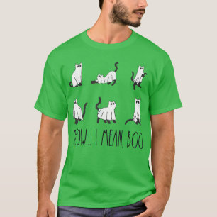 Camiseta Retro Negro Ghost Cai Fall Halloween Amor De Gato