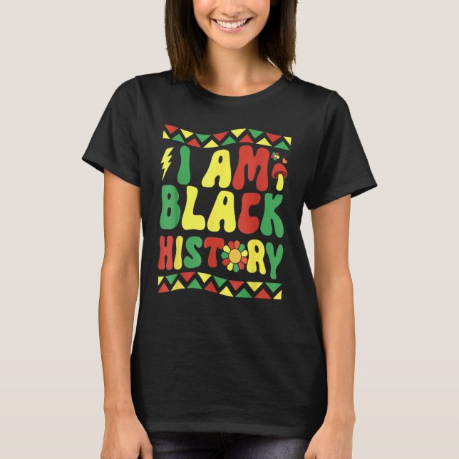 Camiseta Retrô Negro Mês I Am Black Histor (Frente)