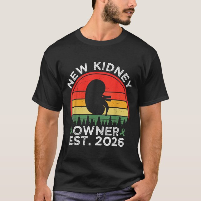 Camiseta Retro New Kidney Owner Est. 2026 Kidney Transplant (Frente)