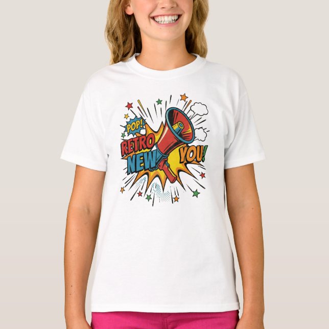 Camiseta Retro New You: Minimalist Geometric Revival (Frente)