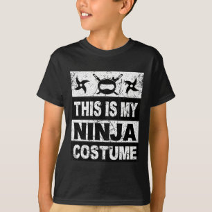 Camiseta Retro Ninja Costume Halloween Para Meninos