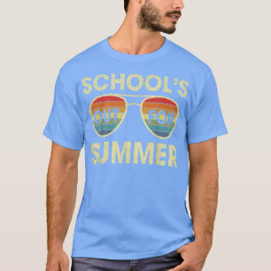 Camiseta Retrô No Último Dia Das Escolas No Verão Te