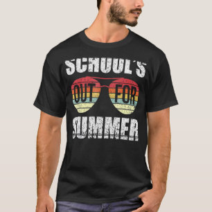 Camiseta Retrô No Último Dia Das Escolas No Verão Te