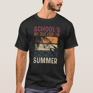Camiseta Retrô No Último Dia Das Escolas No Verão Te