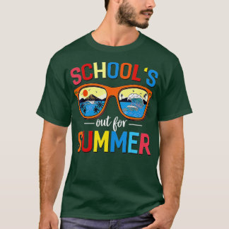 Camiseta Retrô No Último Dia Das Escolas No Verão Te