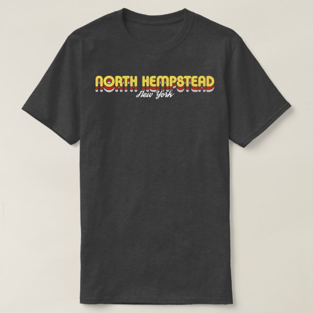 Camiseta Retro North Hempstead Nova Iorque (Frente do Design)