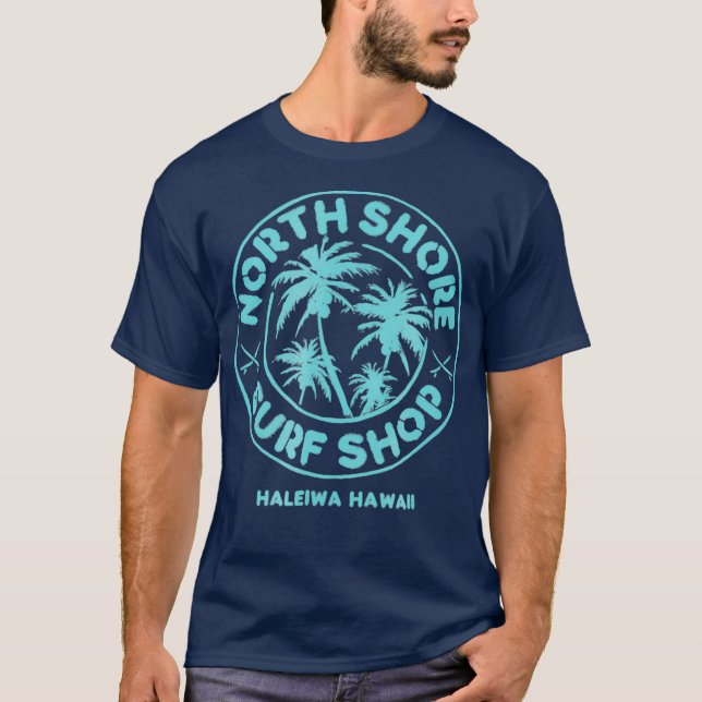 Camiseta Retro North Shore Surf Haleiwa (Frente)