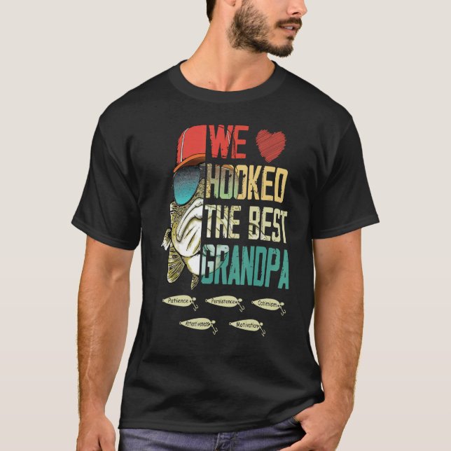 Camiseta Retro Nós Adoramos Ter Ligado O Melhor Vovô Pescad (Frente)