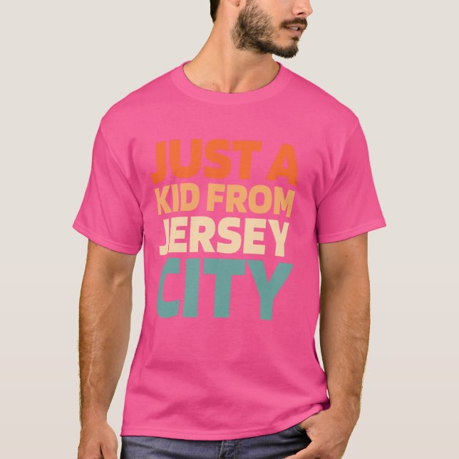 Camiseta Retrô-Nos Cidade Usa Apenas Uma Criança De New Jer (Frente)