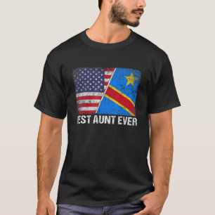 Camiseta Retrô-Nos Sinalizador Congo Melhor Tia De Todos Os