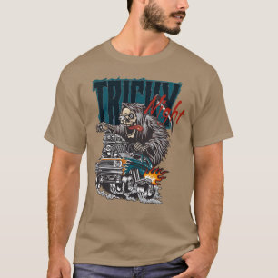Camiseta Retrô noturno complicado do Halloween