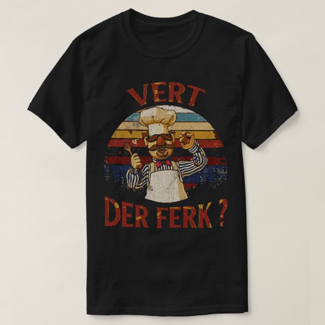 Camiseta RETRO NOVA COR CHEF VERT DER FERK TSirt (Frente do Design)