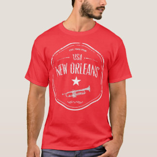 Camiseta Retro Nova Orleans Nova Orleans Jazz Gift