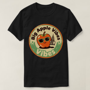 Camiseta Retro Nova York_ Maçã com Empire State Building