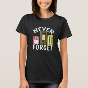 Camiseta Retro Nunca Esqueça o Reco de Cassete de Vídeo de 