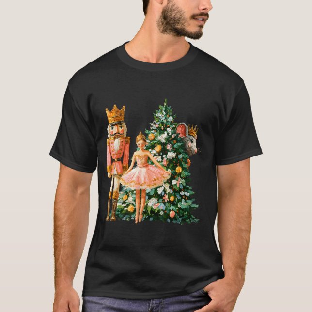 Camiseta Retro Nutcracker Ballet Nk Christmas Xmas Vibes Wo (Frente)