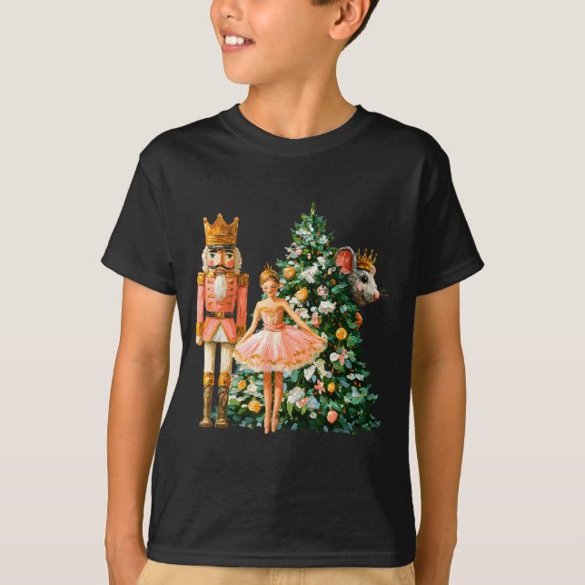 Camiseta Retro Nutcracker Ballet Nk Christmas Xmas Vibes Wo (Frente)