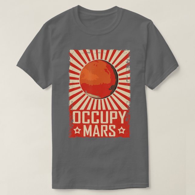Camiseta Retro Occupy Mars (Frente do Design)