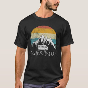 Camiseta Retro Odeio Tirar Engraçado Camping Lov