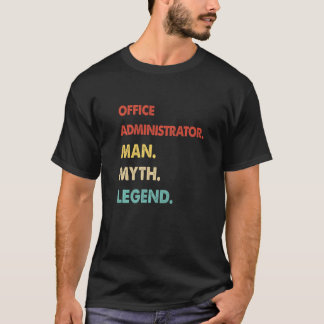 Camiseta Retro Office Administrator Man Myth Legend
