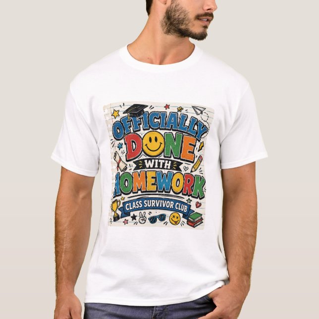 Camiseta Retro Oficialmente Terminou com Sobrevivente da Tu (Frente)