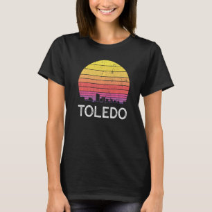 Camiseta Retro Ohio Toledo Skyline Vintage Urban Building