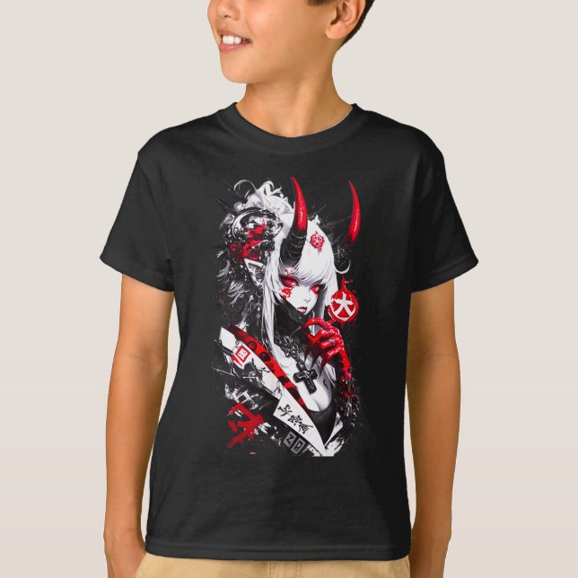Camiseta Retro Okami Girl Basic Japan Style Fox Cute Cool M (Frente)