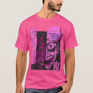 Camiseta Retro Oni Cyberpunk Samurai Arts Bushido Warrior