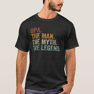 Camiseta Retro Opa O Homem Mito Pai De Legenda Avô Pai