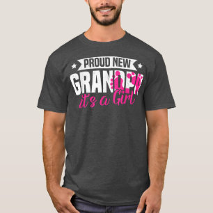 Camiseta Retro Orgulhoso Novo Avô É Uma Garota Sexo R