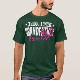 Camiseta Retro Orgulhoso Novo Avô É Uma Genda De Garota