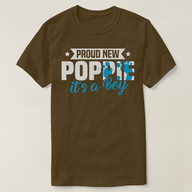 Camiseta Retro Orgulhoso Novo Poppie É um Menino Gênero Rev (Frente do Design)
