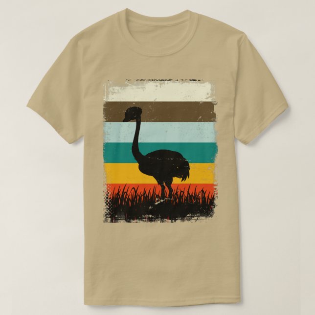 Camiseta Retro Ostrich (Frente do Design)