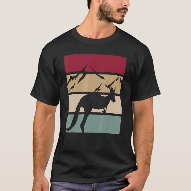 Camiseta Retro Outback Kangaroo Austrália Animal Kangaroo (Frente)