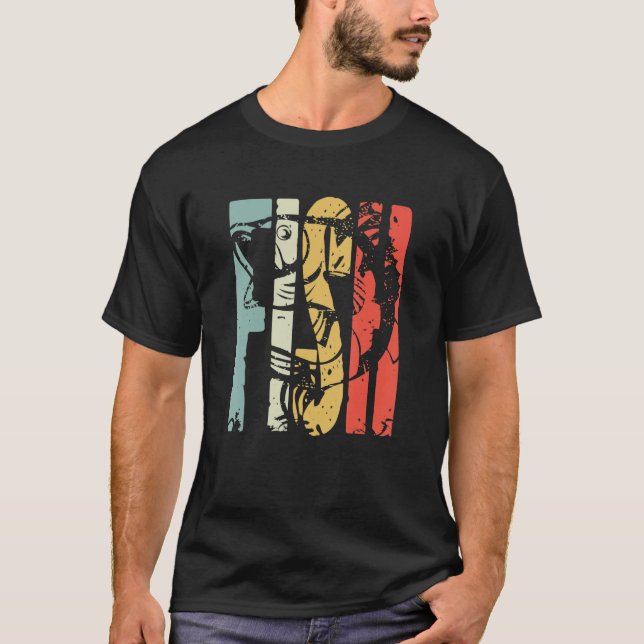 Camiseta Retro Outdoor Big Bass Fish - Fisherman, Men, Wome (Frente)
