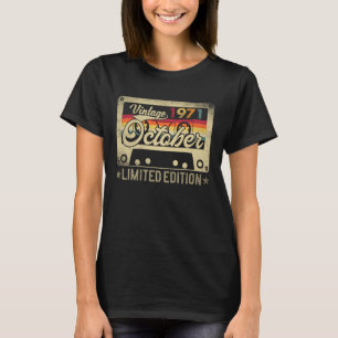 Camiseta Retro - Outubro de 1971 54º Aniversário 54 Anos -