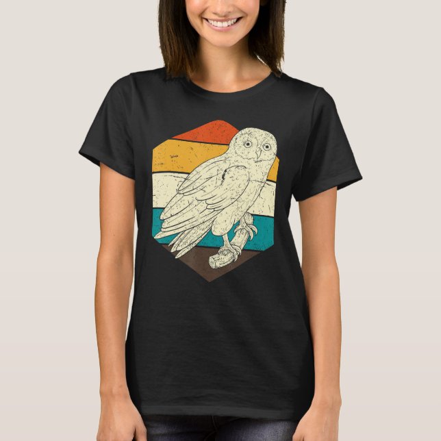 Camiseta Retro Owl Wise Forest Animal Owl (Frente)