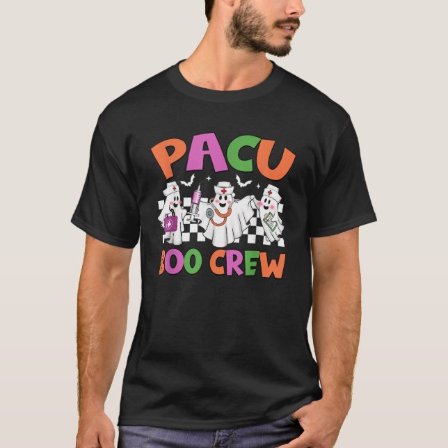 Camiseta Retro PACU Boo Crew PACU Nurse Funny Halloween Cos (Frente)