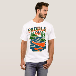 Camiseta Retro Paddle Na Canoa Adventure DesT-Shirt